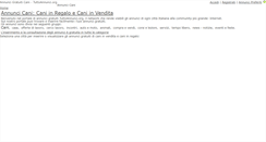 Desktop Screenshot of cani.tuttoannunci.org