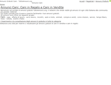 Tablet Screenshot of cani.tuttoannunci.org